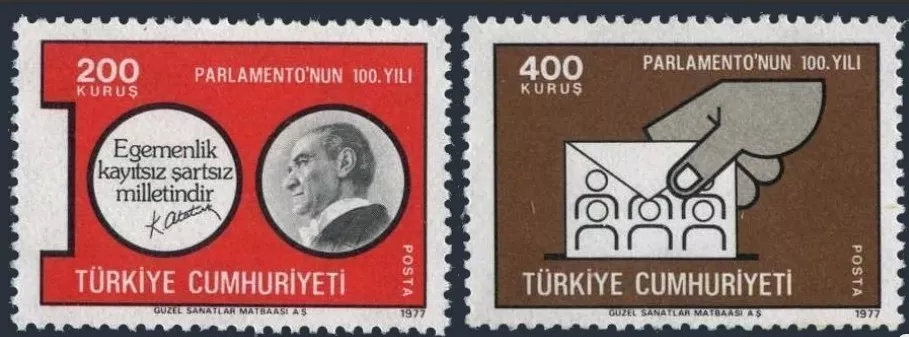 TÜRKİYE 1977 PARLAMENTO’NUN 100.YILI MNH SERİ