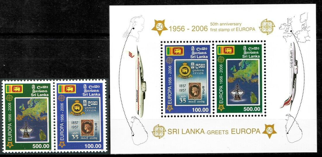 2006 SRİ LANKA EUROPA CEPT 50. YILI HATIRASI BLOK + PUL