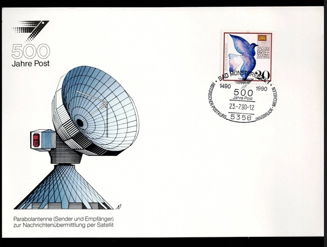 Almanya 1990 Özel kart 500. yıl Postahaneler – Filateli Koleksiyoncu Hizmeti