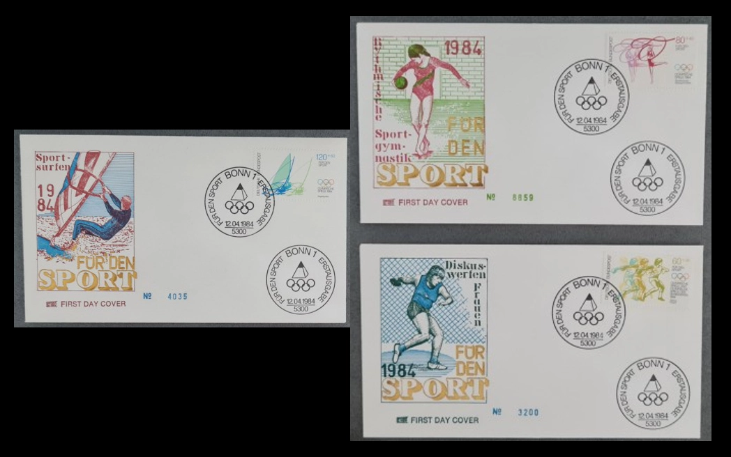 Almanya 1984 Los Angeles Olimpik Yaz Oyunları FDC, Bonn