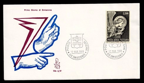 Vatikan Şehri’ne ait 1968 tarihli İlk Gün Zarfı (First Day Cover) 
