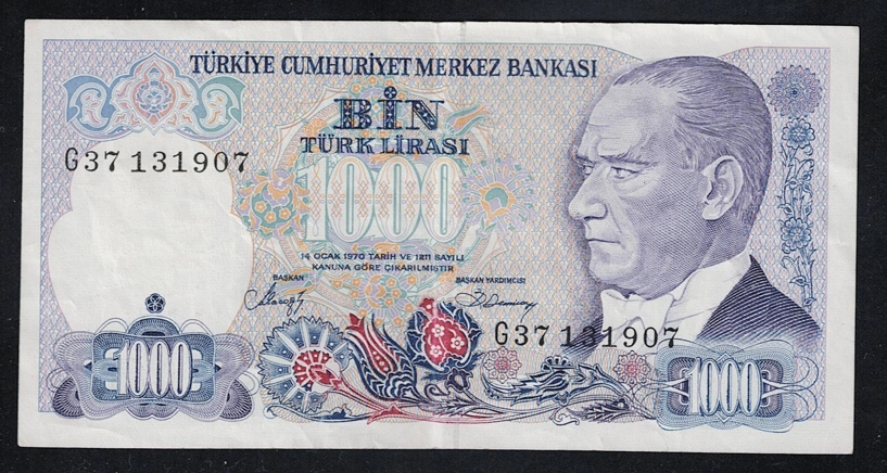  7.Emisyon 2.Tertip 1.000 Lira, G37  ÇT