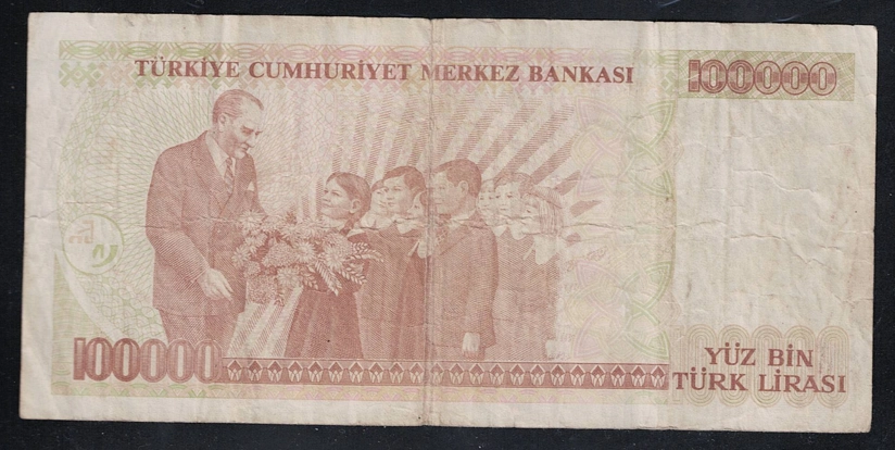 7.Emisyon 3.Tertip 100.000 Lira, J20 TEMİZ
