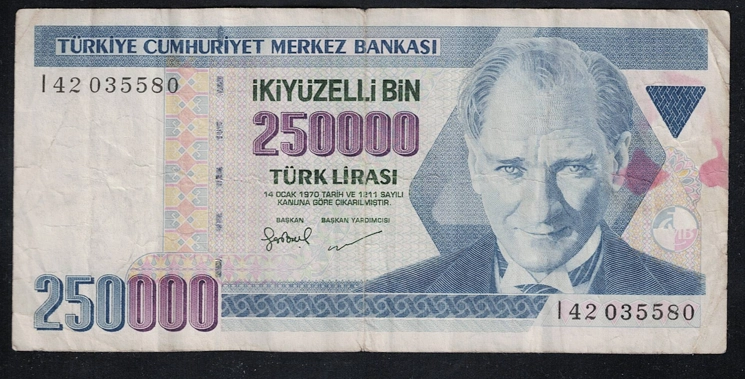 7.Emisyon 3.Tertip, 250.000 Lira, I42 TEMİZ