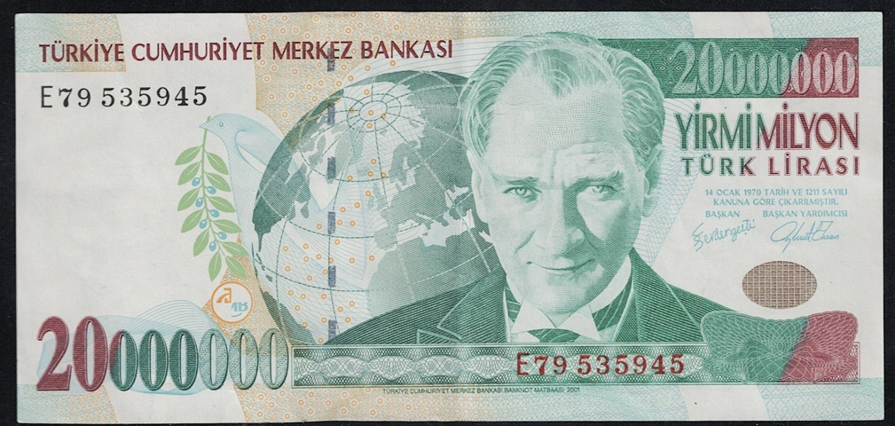 7.Emisyon 20,000,000 Lira ÇOK TEMİZ